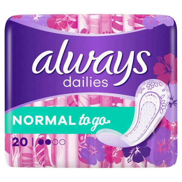 Absorbante Dailies Normal To Go, 20 bucati, Always
