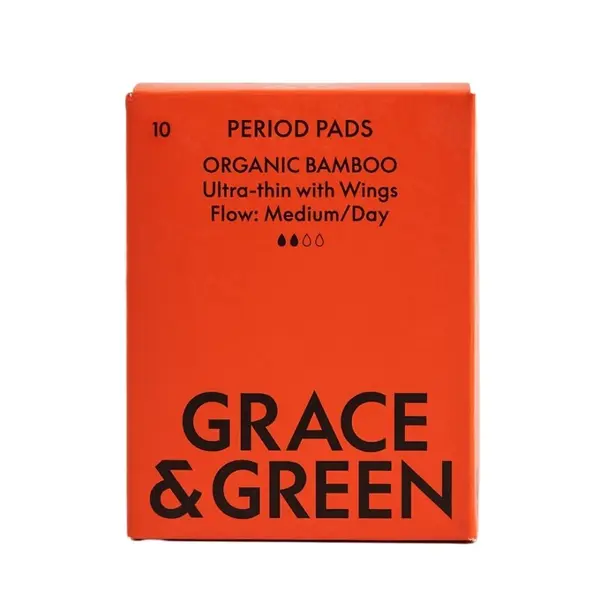 Absorbante din bambus organic pentru zi (10 buc), Grace and Green