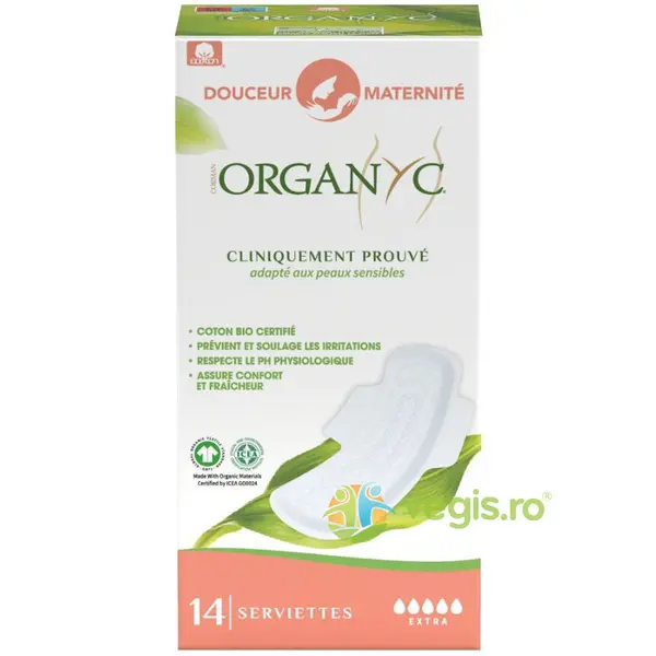 Absorbante Intime Extra pentru Perioada de dupa Nastere din Bumbac Organic 14buc