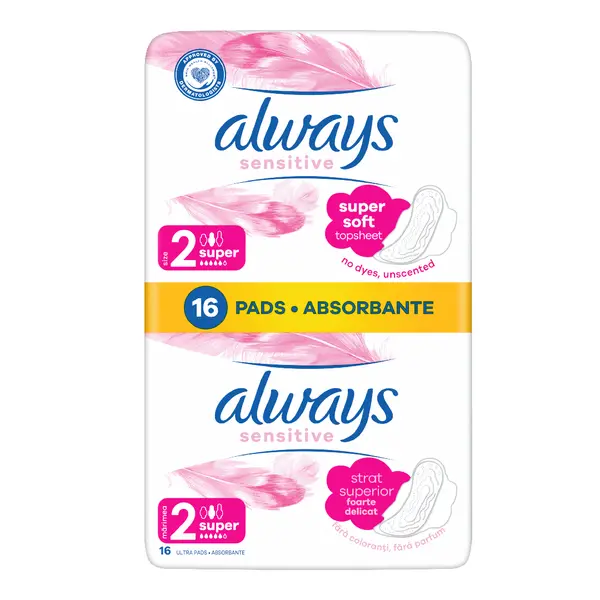 Absorbante Ultra Sensitive Super, 16 bucati, Always