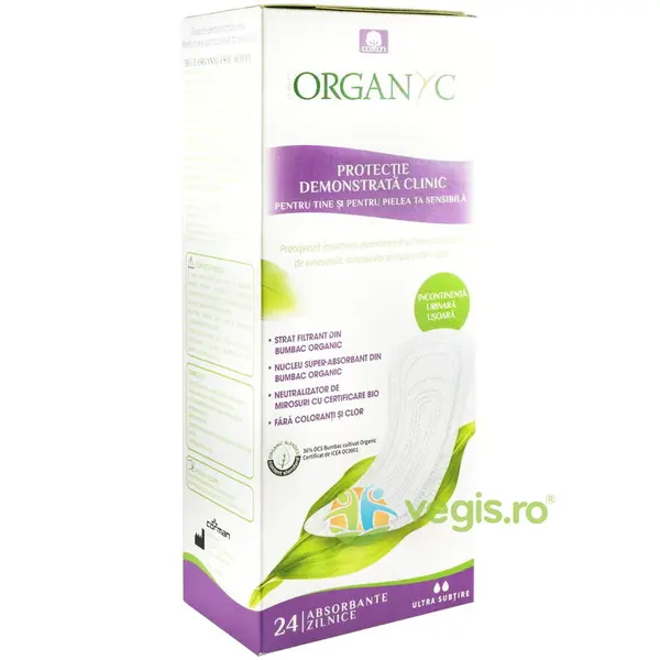 Absorbante Ultra Subtiri pentru Incontinenta din Bumbac Organic 24buc