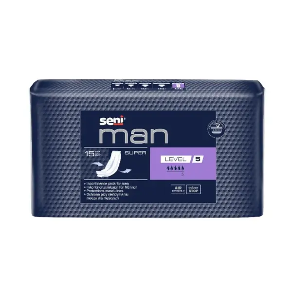 Absorbante Urologice pentru Barbati Seni Man Super, Level 5, 15 Bucati