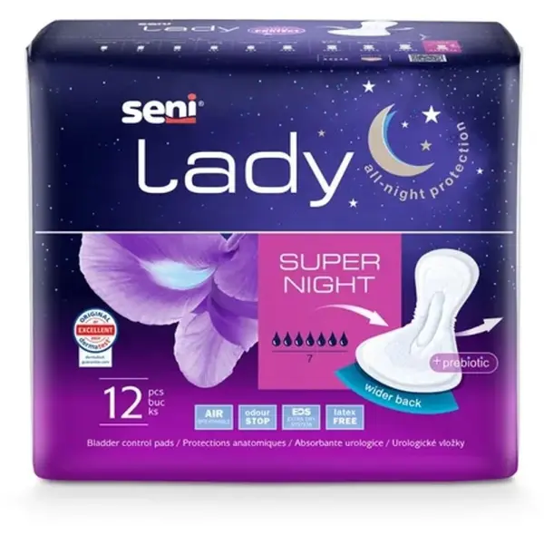 Absorbante Urologice Seni Lady Super Night, 12 Bucati