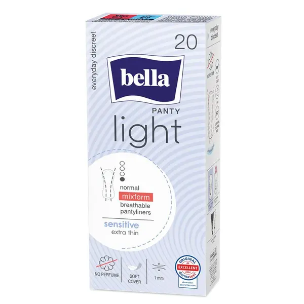Absorbante zilnice BELLA Panty Sensitive, TMZO | 20 bucati