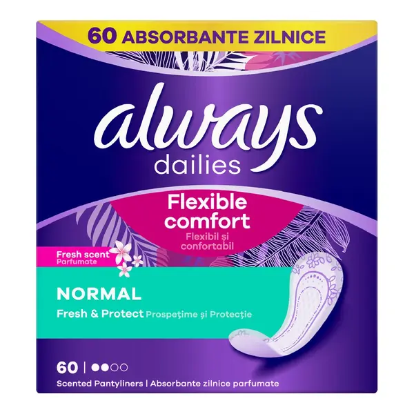 Absorbante zilnice Liners Normal, 60 bucati, Always