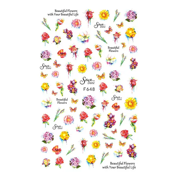 Abtibild Unghii SensoPRO Milano Flower Frame, model F648
