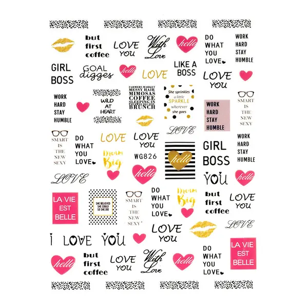 Abtibild Unghii SensoPRO Milano Love Queen, model WG826