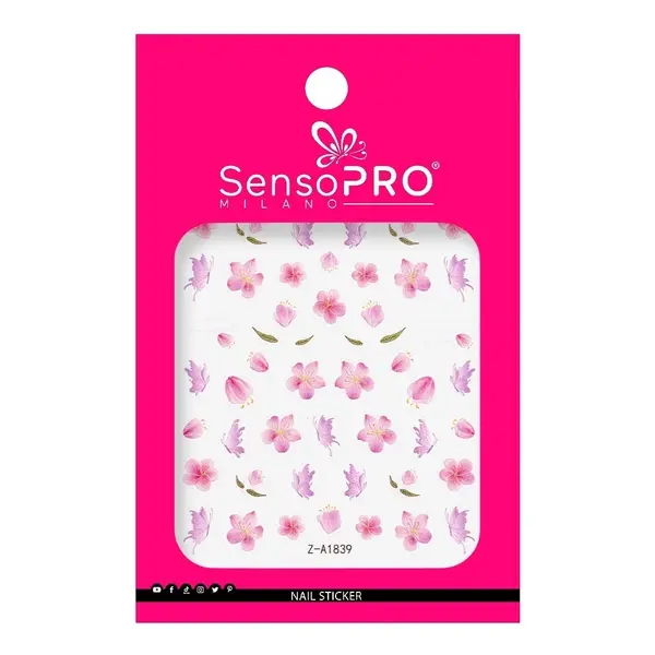 Abtibild Unghii SensoPRO Milano - Pink Blossom