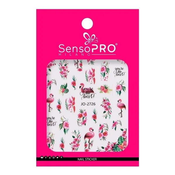 Abtibild Unghii SensoPRO Milano - Pink Flamingo
