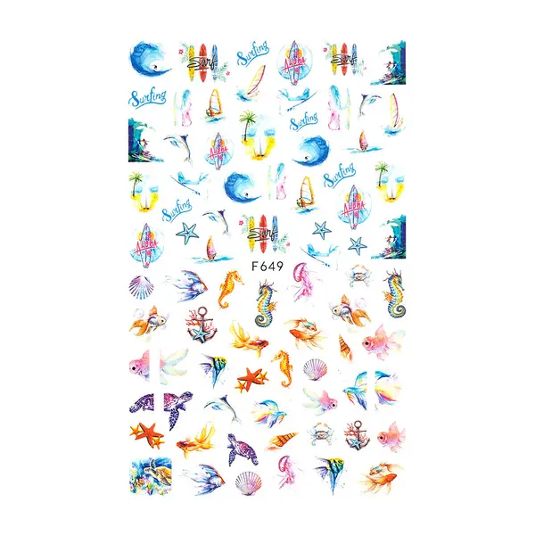 Abtibild Unghii SensoPRO Milano Summer Splash, model F649