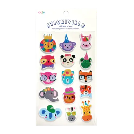 Abtibilduri pufoase Stickiville Party Animals