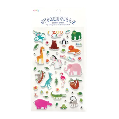 Abtibilduri pufoase Stickiville Zoo Crew