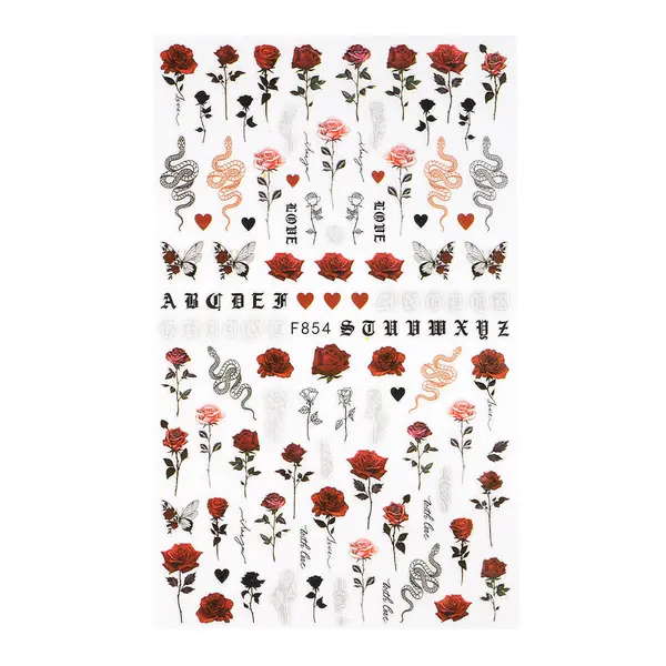 Abtibilduri Unghii SensoPRO Milano Cool Roses, model F854