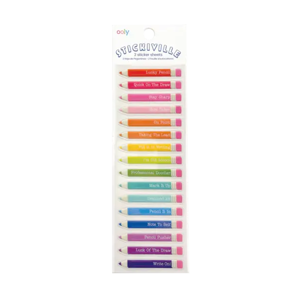 Abtibilduri vinil transparent Stickiville Lucky Pencils