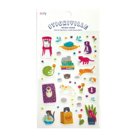 Abtibilduri vinil transparent Stickiville Quirky Cats