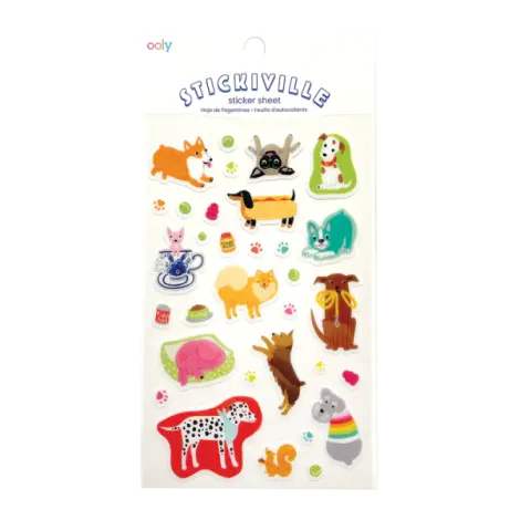 Abtibilduri vinil transparent Stickiville Quirky Dogs