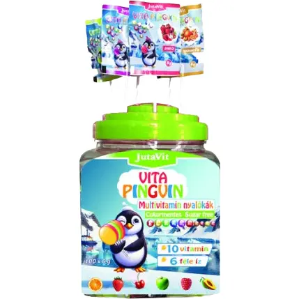 Acadele pentru Copii fara Zahar 6 Arome Vita Pinguin 100buc