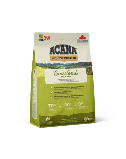 ACANA Grasslands Dog Hrana uscata caini, cu miel si rata 2 kg