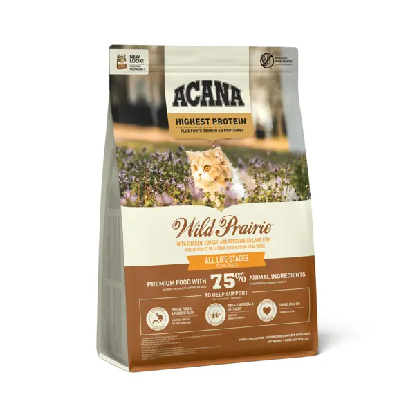 ACANA Highest Protein Wild Prairie, hrană uscată fără cereale pisici, 1.8kg