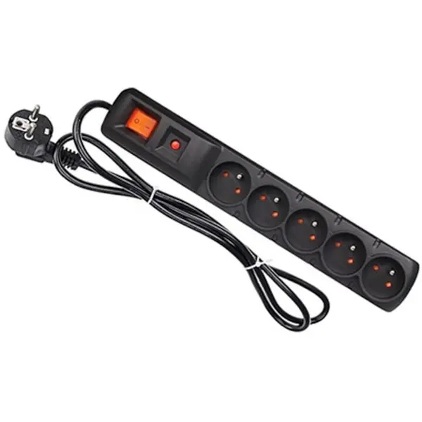 Acar Prelungitor cu protectie la supratensiune Acar F5, 3m, 2300W, Negru