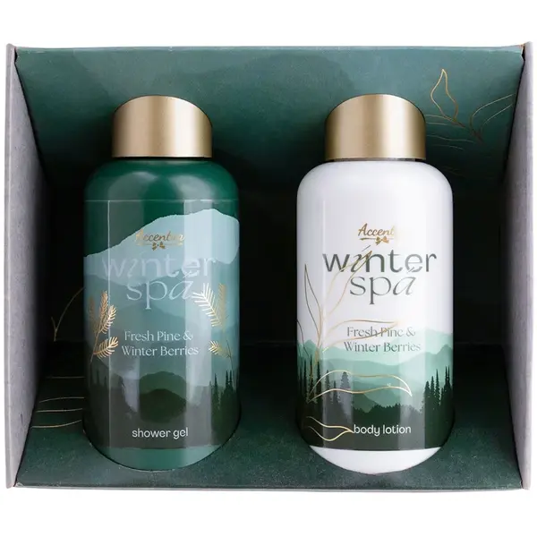 Accentra Winter Spa Fresh Pine & Winterberries set cadou pentru baie parfum Fresh Pine & Winterberries
