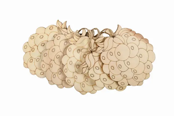 Accesorii pentru activitati crafts pirogravura lemn,ananas,7x7cm,5 bucati set