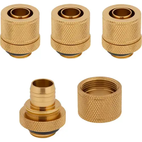 Accesoriu cooling Corsair Hydro X Series XF Compression 10/13mm (3/8inch / 1/2inch) ID/OD Fittings Four Pack Gold