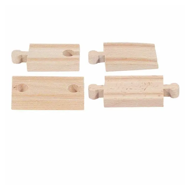 Accesoriu feroviar din lemn Woody - Sine de legatura, 4 bucati