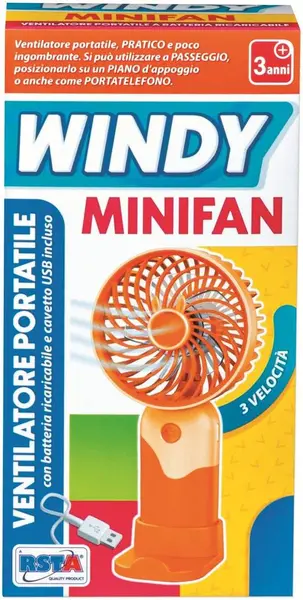Accesoriu pentru copii RS Toys - Mini ventilator cu 3 viteze