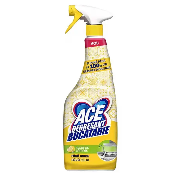 Ace Degresant pentru bucatarie, cu pompa, 650 ml, Flori de Lamaie
