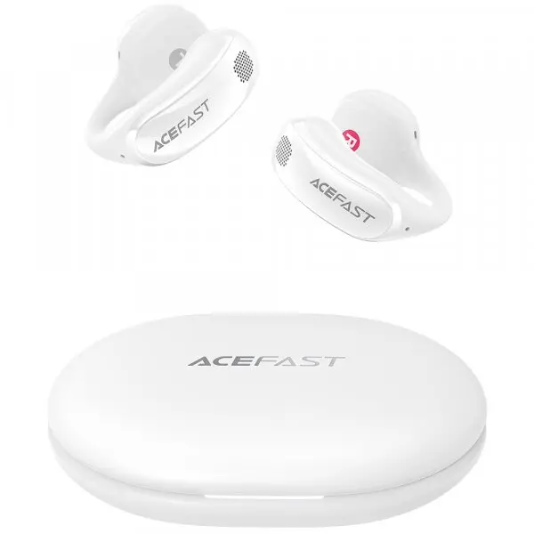 AceFast Casti Wireless Earbuds Acefast Aceclip Pro OWS Stereo, BT 5.4, Dual-mic Noise Cancelling, 400m, Alb