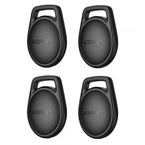 Acefast SmartTag S2 pentru iOS Series, Set 4 bucati, Negru