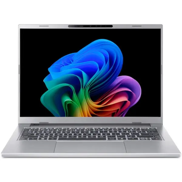 Acer Laptop Acer Aspire 14 AI OLED, Procesor AMD Ryzen™ AI 7 350, Display 14, WUXGA OLED, RAM 16GB LPDDR5X, 1TB SSD, Placa video AMD Radeon™ 860M, No OS, Pure Silver