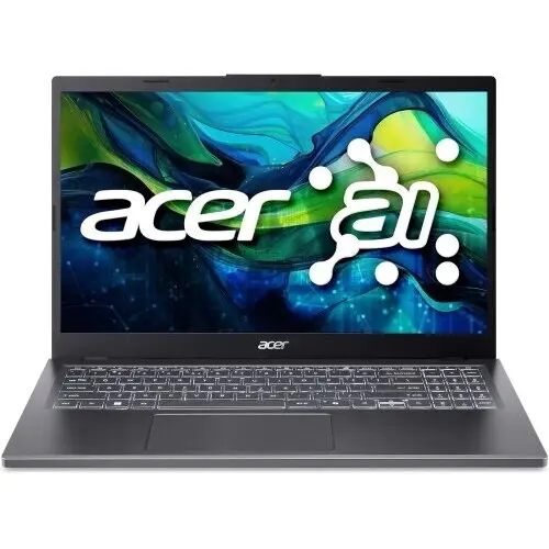 Acer Laptop Acer Aspire 15 A15-61M-R30F, 15.6, AMD Ryzen 5 8640HS, 16GB RAM, 512GB SSD, AMD Radeon 760M, No OS, Gri (INT Keyboard)