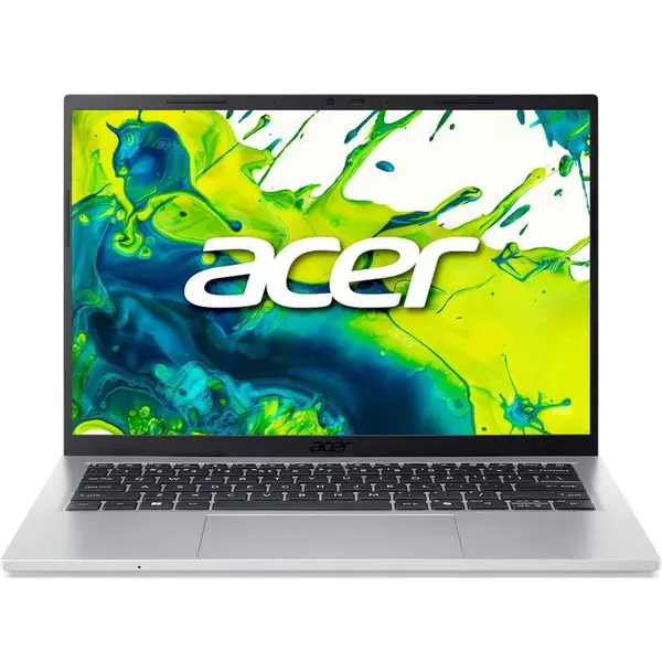Acer Laptop Acer Aspire Go 14 AG14-72P, Procesor Intel Core i3-1305U (10M Cache, pana la 4.50 GHz) 14 inch, WUXGA, 16GB DDR4, 512GB SSD, Intel UHD Graphics, No OS, Argintiu