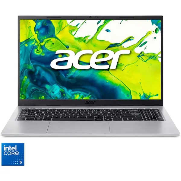 Acer Laptop Acer Aspire Go 15 AG15-72P-545G, Procesor Intel® Core™ 5 120U, Display 15.6 FullHD IPS, RAM 16GB DDR4, 1TB SSD, Placa video integrata Intel® Graphics, No OS, Silver