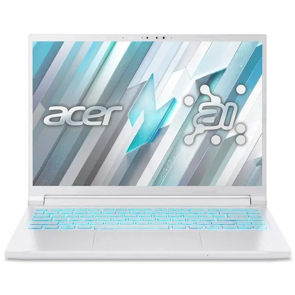 Acer Laptop Acer Nitro V 14 AI, procesor AMD Ryzen AI 7 350, 14 inch, WQXGA, 32GB RAM, 1TB SSD, NVIDIA GeForce RTX 5060 8GB, Windows 11 Pro, Alb