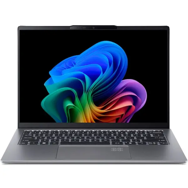Acer Laptop Acer Swift Go 14 AI OLED SFG14-64-R4CJ, rocesor AMD Ryzen™AI 7 350, Display 14 WUXGA (1920x1200), OLED, Memorie RAM 16GB LPDDR5x, Capacitate 1TB SSD, Placa video integrata AMD Radeon™ 860M, Windows 11 Home, Sparkly Silver (INT Keyboard)