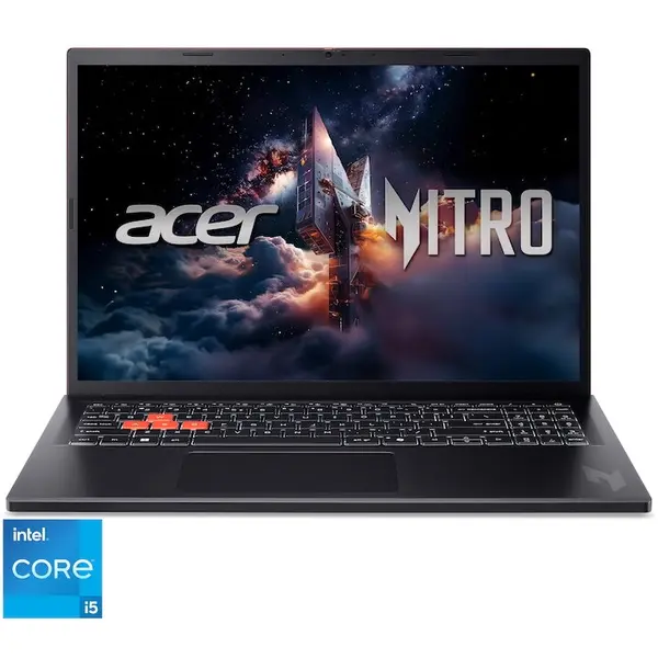 Acer Laptop Gaming Acer Nitro Lite 16 NL16-71G-54B1, Procesor Intel® Core™ i5-13420H, Display 16'' WUXGA, IPS, 165Hz, 16GB DDR5 RAM, 512GB SSD, Placa video dedicata NVIDIA® GeForce RTX™ 3050, No OS, Shale Black