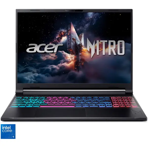 Acer Laptop Gaming Acer Nitro V 16S, 16 inch WQXGA, Intel Core 9 270H, 32GB RAM, 2TB SSD, RTX 5070 8GB, Fara OS