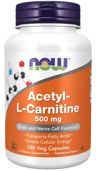 Acetyl L-Carnitine, 500 mg, 100 capsule, Now
