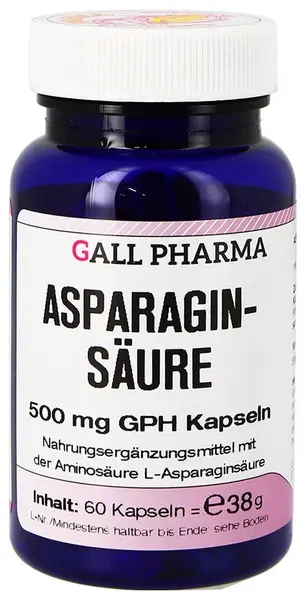 Acid L-aspartic, 500 mg, 60 capsule, Gall Pharma