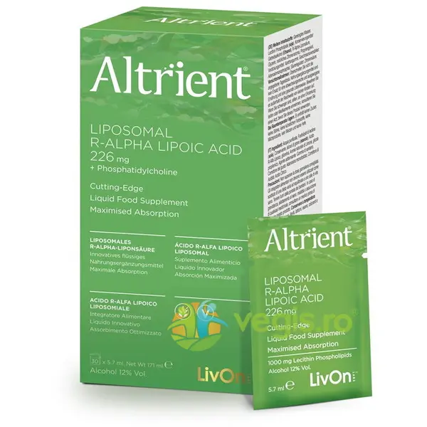 Acid R-Alfa Lipoic Lipozomal 226mg 30 pliculete Livon Labs,