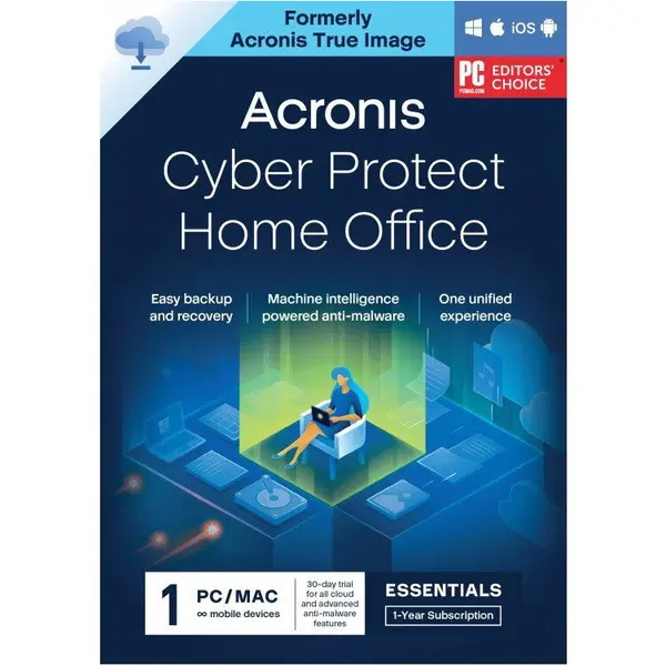 Acronis ACRONIS Cyber Protect Home Office Essentials, 1 An, 5 PC, ESD
