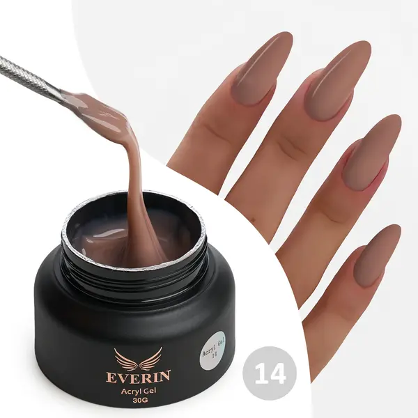 Acryl Gel Everin 30gr – Nude 14 | Polygel Profesional TPO Free