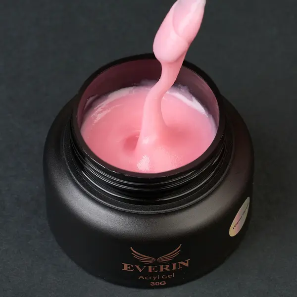 Acryl Gel Everin 30gr – Warm Rose | Polygel Profesional pentru Manichiură