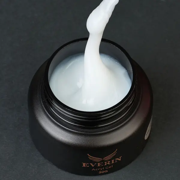Acryl Gel Milky White Everin 30gr TPO Free - Polygel Alb Lăptos