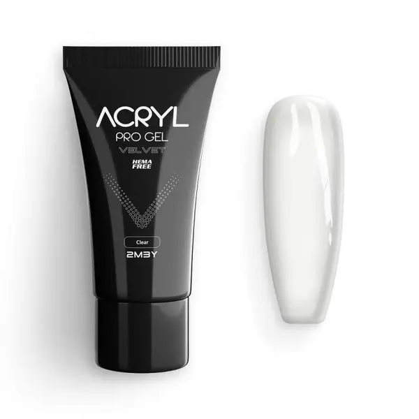 Acryl Pro Gel 2M Velvet Hema Free - Clear 60gr