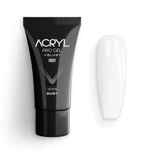 Acryl Pro Gel 2M Velvet Hema Free - Soft White 30gr