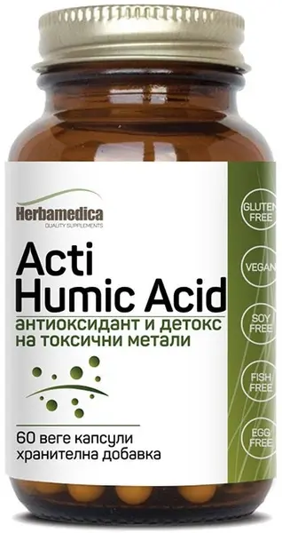 Acti Humic Acid, 350 mg, 60 capsule vege, Herbamedica